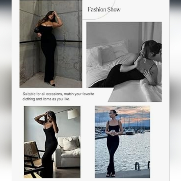 Elegant Black Maxi Dress With Built In Shapewear NWT - Picture 2 of 16